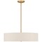 Access Lighting Mid Town, LED Pendant or SemiFlush, Antique Brushed Brass Finish, Fabric 64066LEDDLP-ABB/WH - alternate 6